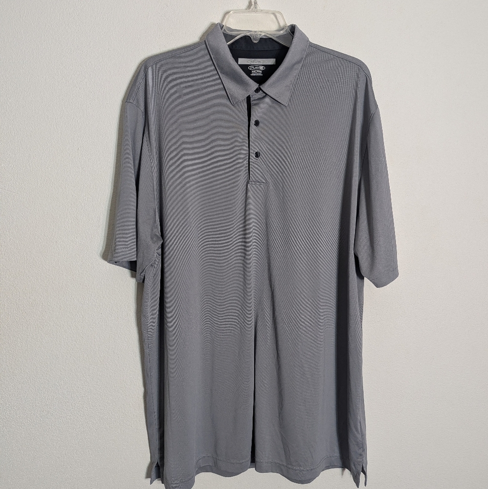 Greg Norman Mens Golf Shirt Polo Gray Dri Fit Collared‎ Athletic Big Tall XXL